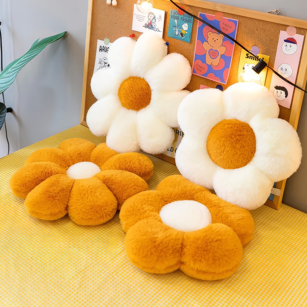 YOUMIKA  -  Furry Flower Fall Plush Pillow