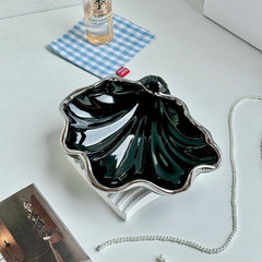 YOUMIKA  -  Glossy Seashell Ceramic Jewelry Tray