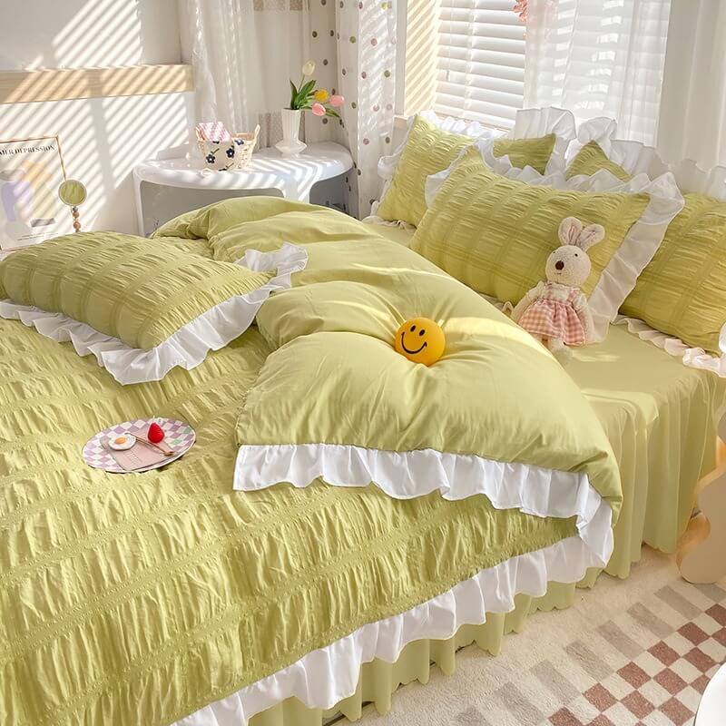 YOUMIKA  - Kawaii Ruffle Bedding Set