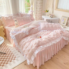 YOUMIKA  - Kawaii Ruffle Bedding Set