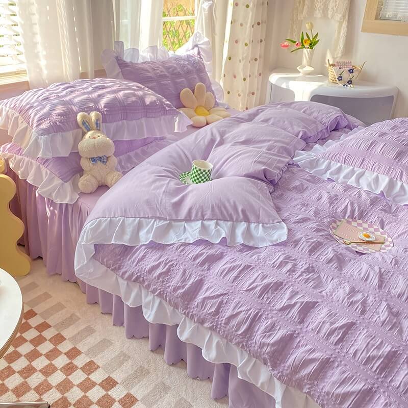 YOUMIKA  - Kawaii Ruffle Bedding Set