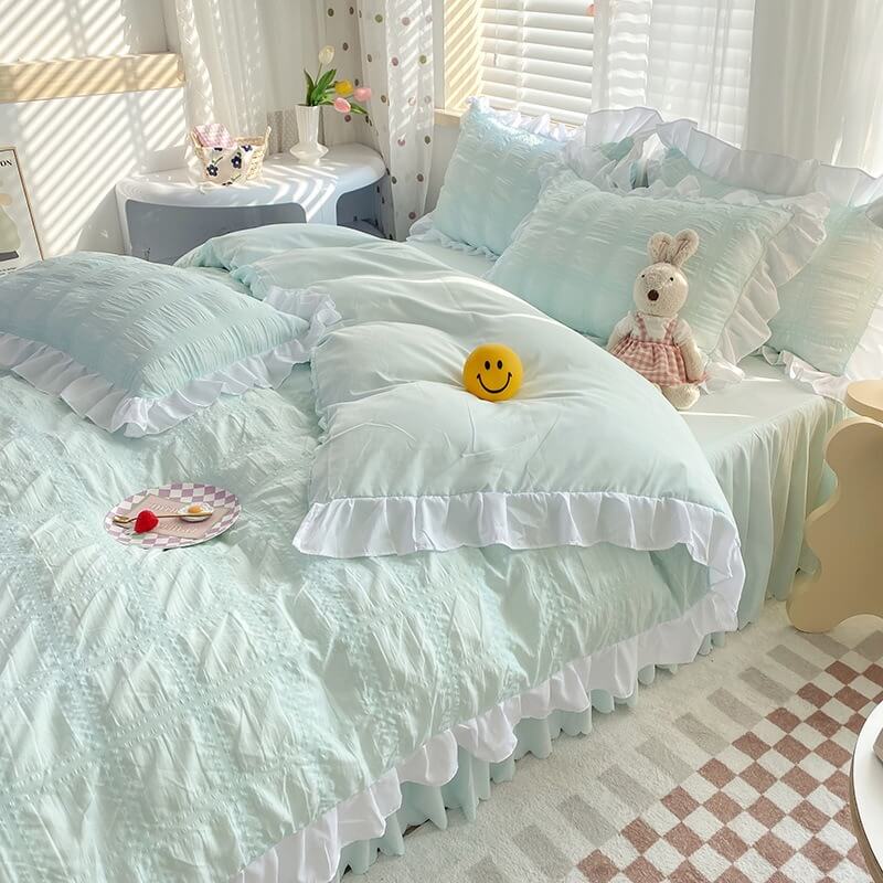 YOUMIKA  - Kawaii Ruffle Bedding Set