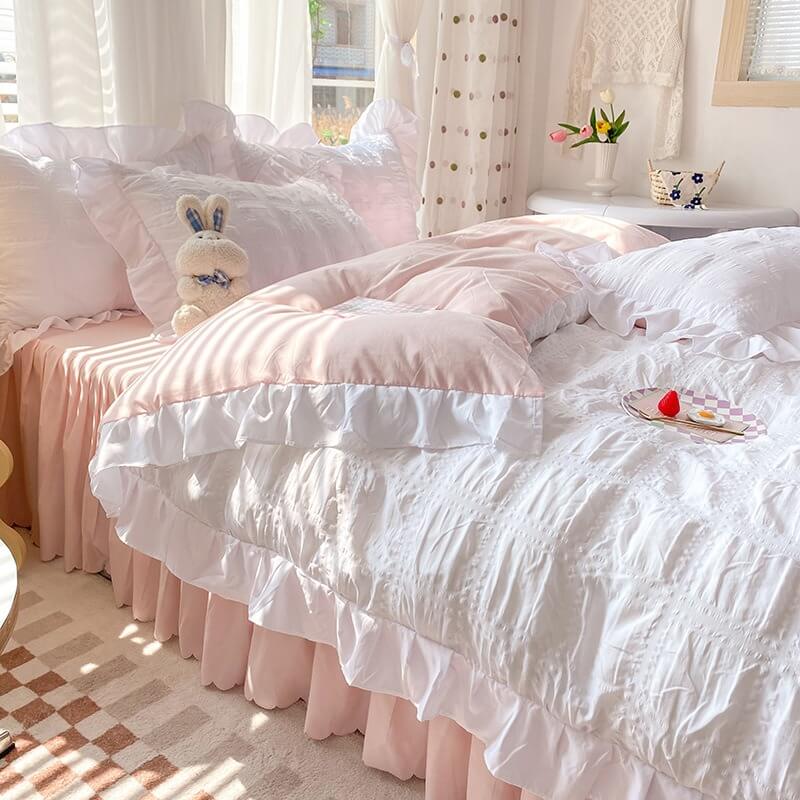 YOUMIKA  - Kawaii Ruffle Bedding Set