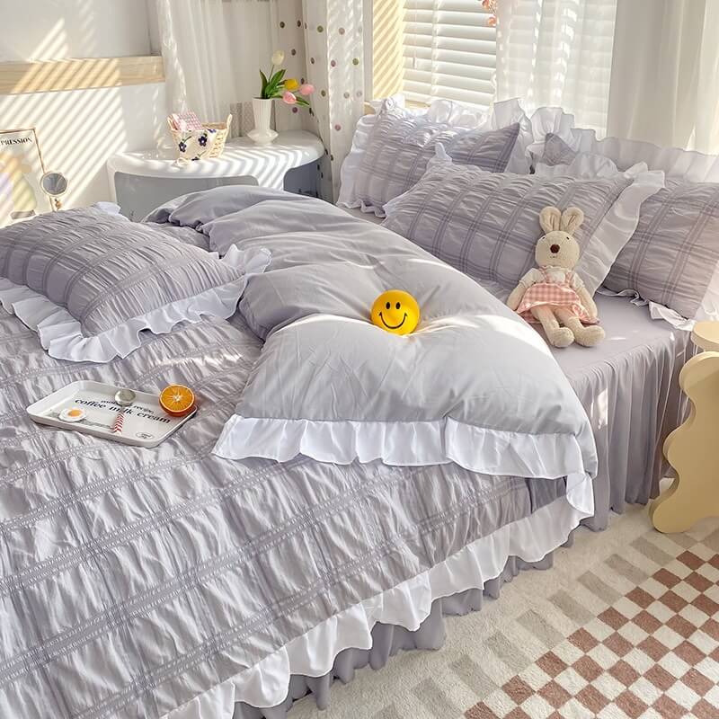 YOUMIKA  - Kawaii Ruffle Bedding Set