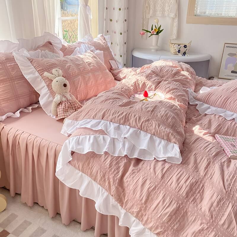 YOUMIKA  - Kawaii Ruffle Bedding Set