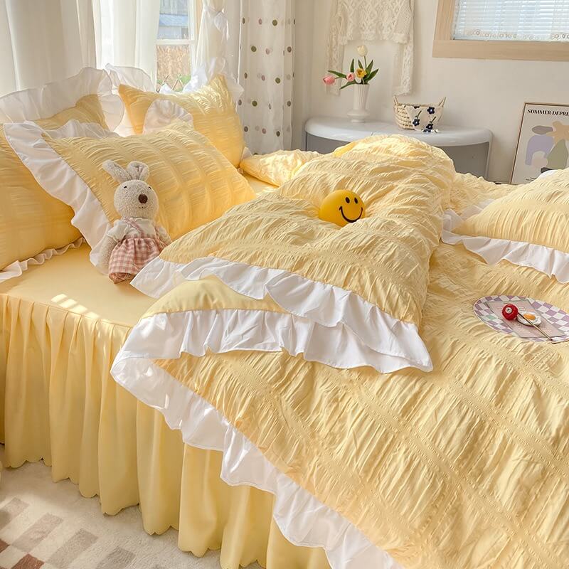 YOUMIKA  - Kawaii Ruffle Bedding Set