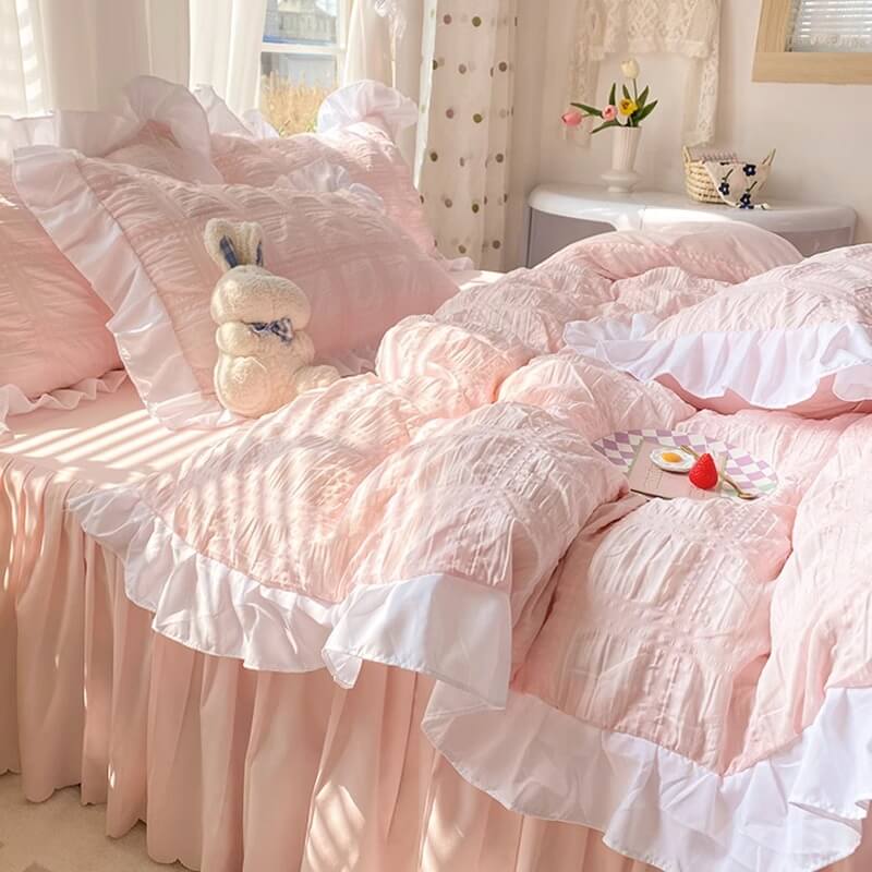 YOUMIKA  - Kawaii Ruffle Bedding Set