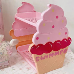 YOUMIKA  -  Kawaii Icecream Desktop Storage Shelf