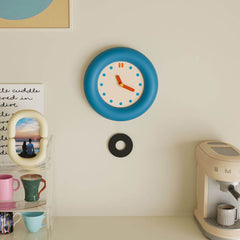 YOUMIKA  -  Kidrore Modern Blue Round Clock