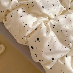 YOUMIKA  - Light Beige Splattered Bedding Set