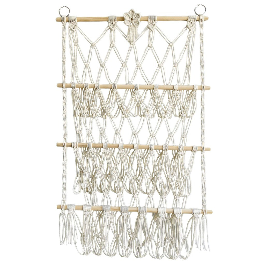 YOUMIKA  -  Macrame Wall Hanging Toy Storage Net