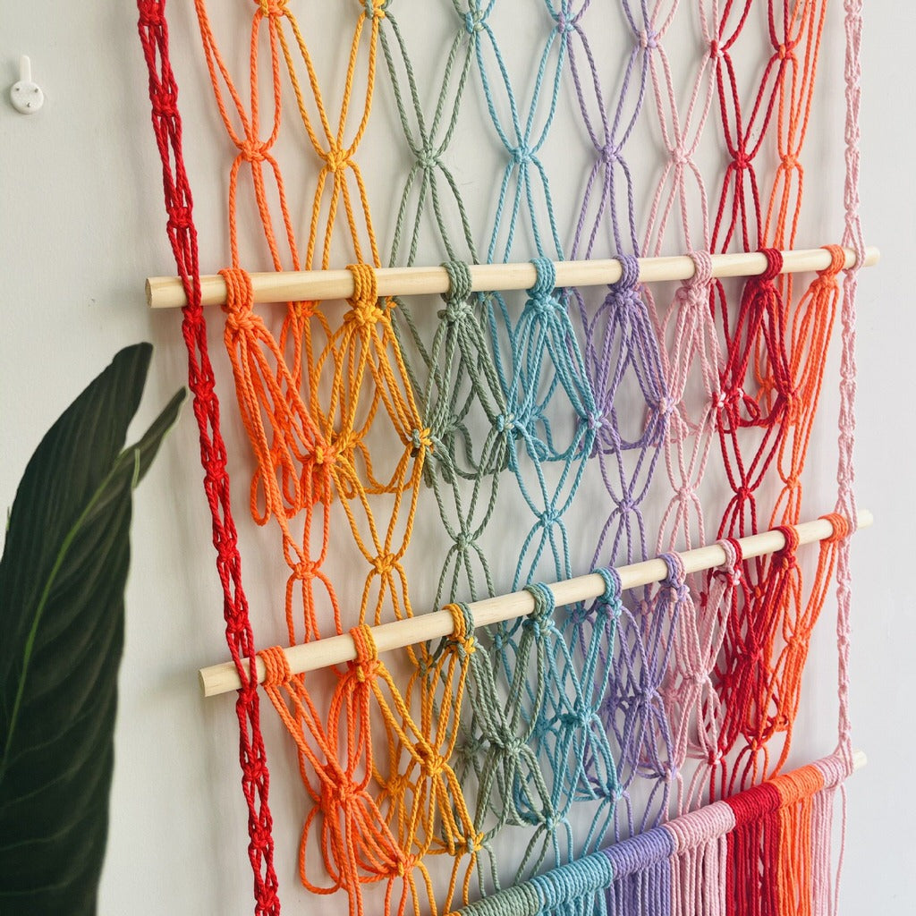 YOUMIKA  -  Macrame Wall Hanging Toy Storage Net