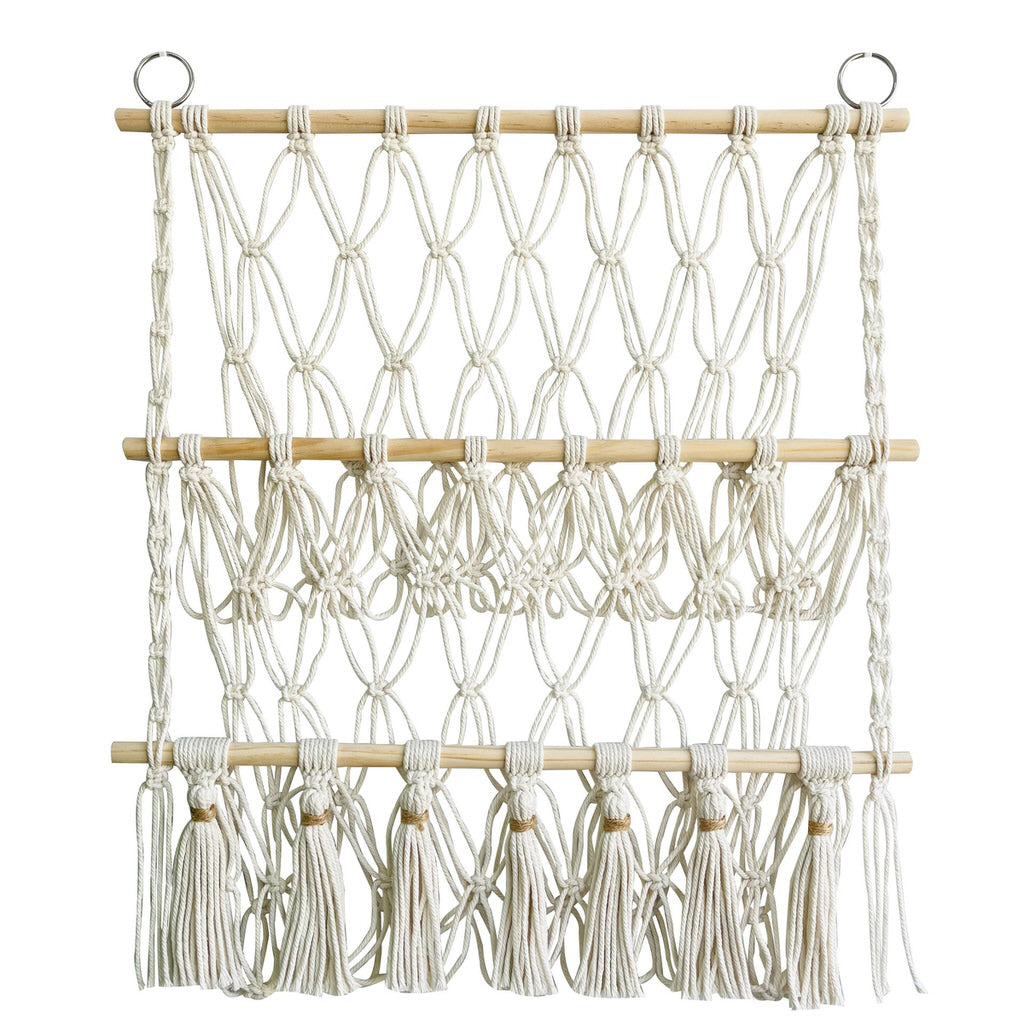 YOUMIKA  -  Macrame Wall Hanging Toy Storage Net