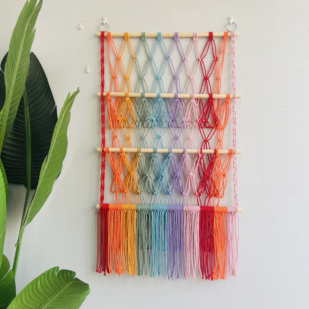 YOUMIKA  -  Macrame Wall Hanging Toy Storage Net