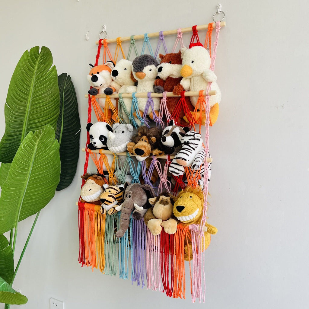 YOUMIKA  -  Macrame Wall Hanging Toy Storage Net