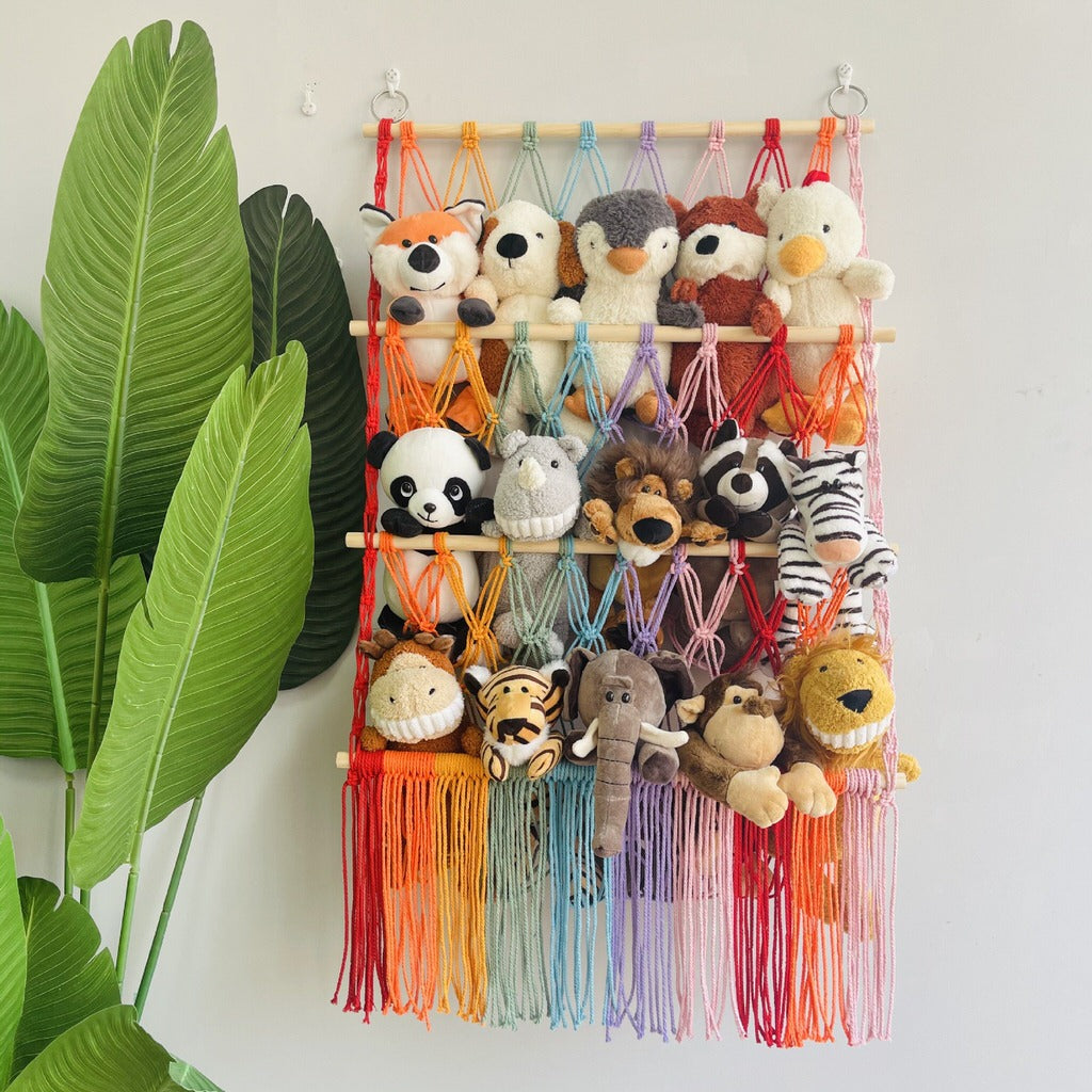 YOUMIKA  -  Macrame Wall Hanging Toy Storage Net