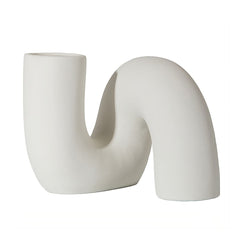 YOUMIKA  -  Minimalist Curved Tube Ceramic Vase