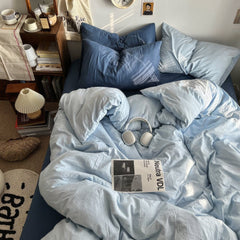 YOUMIKA  - Ocean Themed Blue Tones Cotton Bedding Set