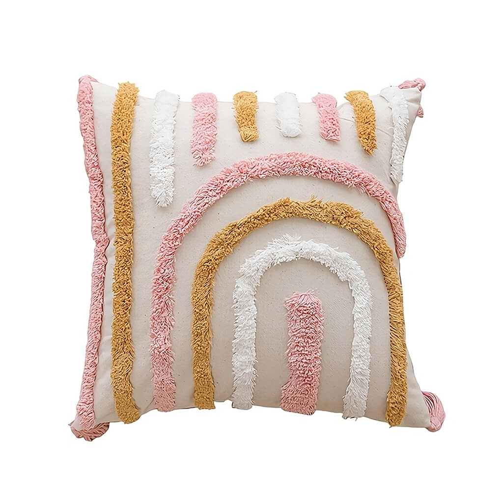 YOUMIKA  -  Pastel Arch Tufted Throw Pillow Cover