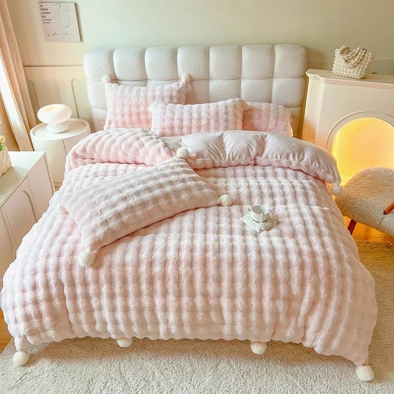 YOUMIKA  - Faux Fur Warm Fluffy Bedding Set