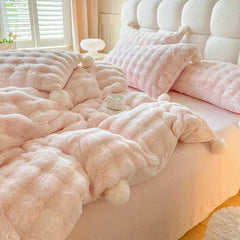 YOUMIKA  - Faux Fur Warm Fluffy Bedding Set