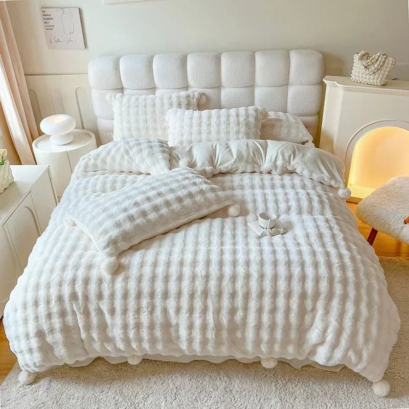 YOUMIKA  - Faux Fur Warm Fluffy Bedding Set