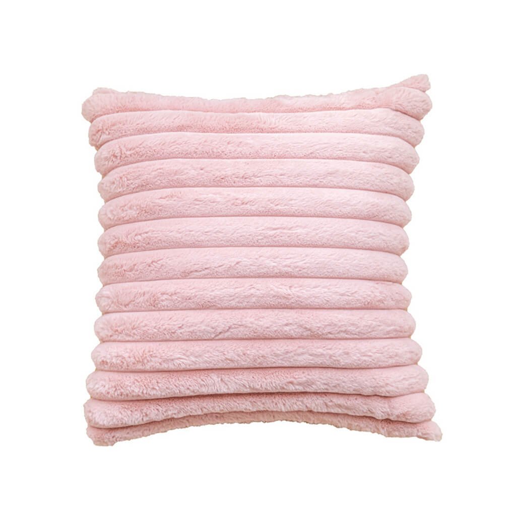 YOUMIKA  -  Ribbed Velvet Fluffy Throw Pillow Cover