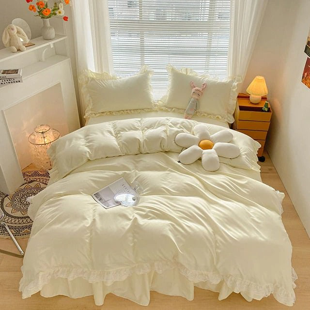 YOUMIKA  - Ruffle Lace Bedding Set