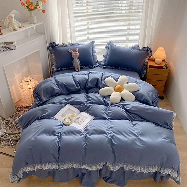 YOUMIKA  - Ruffle Lace Bedding Set