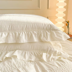 YOUMIKA  - Ruffled Seersucker Cute Bedding Set