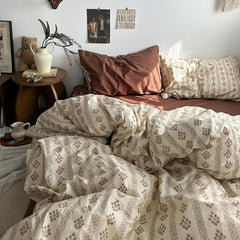 YOUMIKA  -  Old Fashioned Rustic Boho Bedding Set