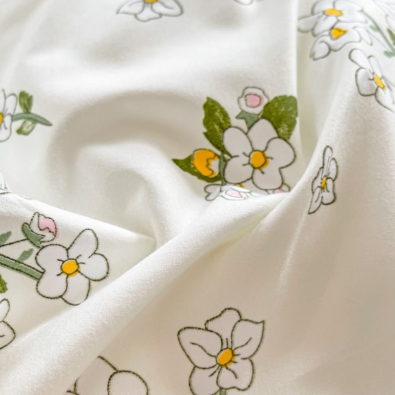 YOUMIKA  - Sage Green Wildflowers Bedding Set