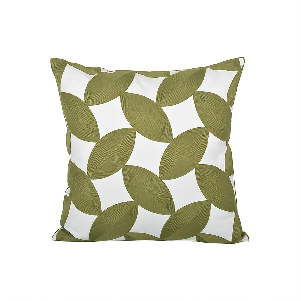 YOUMIKA  -  Sage Green Embroidery Throw Pillow Cover