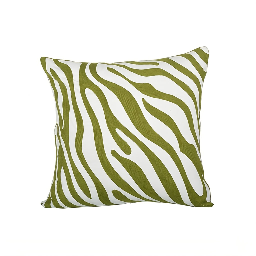 YOUMIKA  -  Sage Green Embroidery Throw Pillow Cover