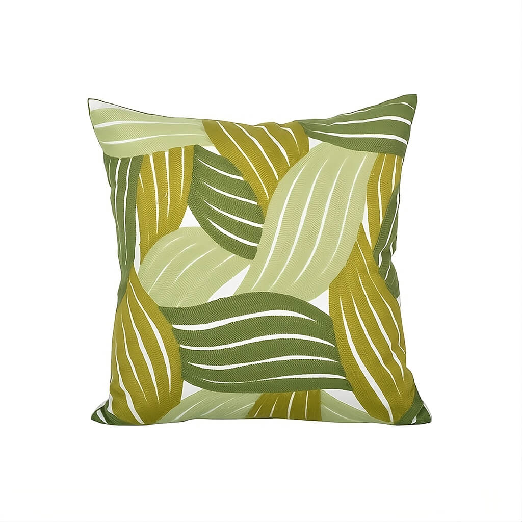 YOUMIKA  -  Sage Green Embroidery Throw Pillow Cover