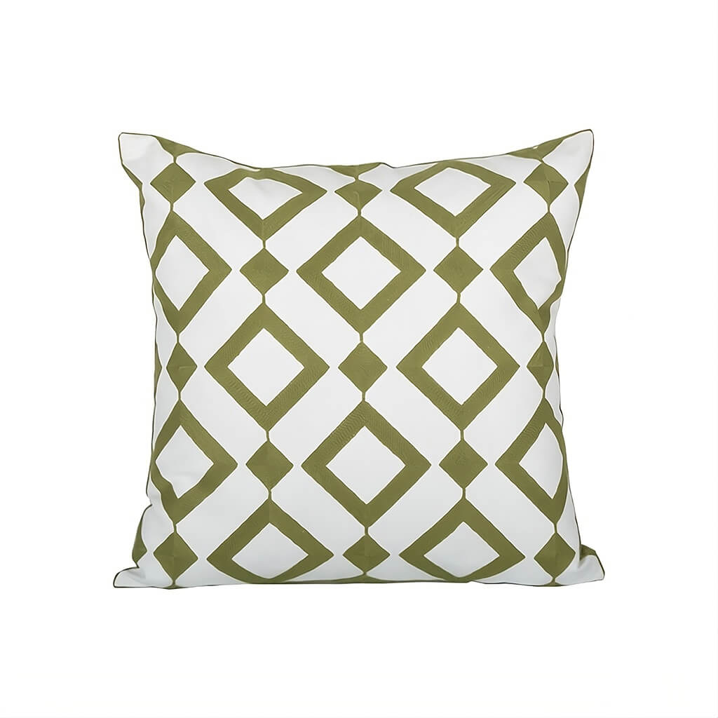 YOUMIKA  -  Sage Green Embroidery Throw Pillow Cover