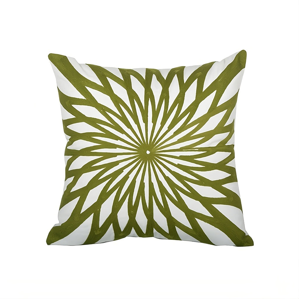 YOUMIKA  -  Sage Green Embroidery Throw Pillow Cover