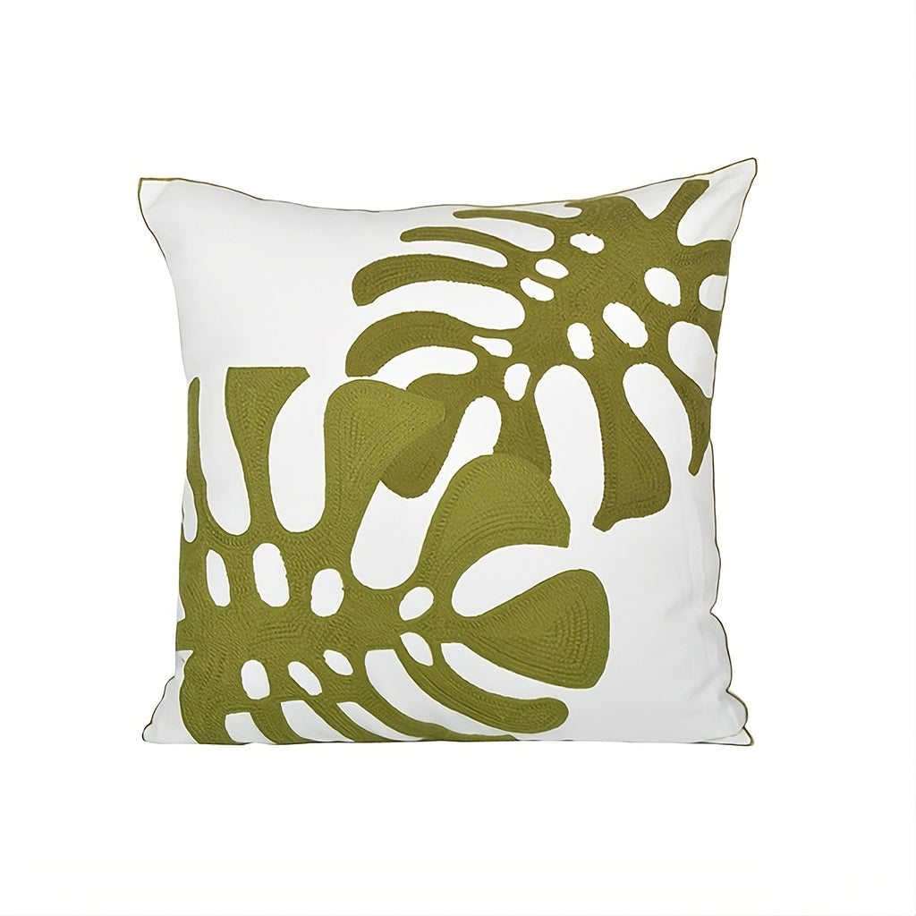 YOUMIKA  -  Sage Green Embroidery Throw Pillow Cover