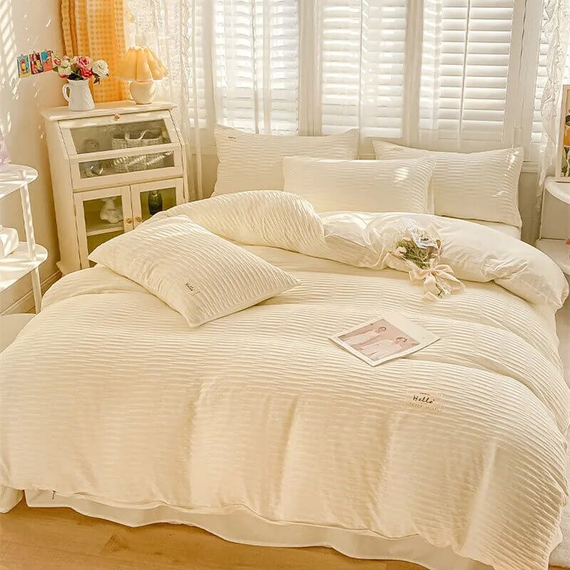 YOUMIKA  - Seersucker Fabric Bedding Set