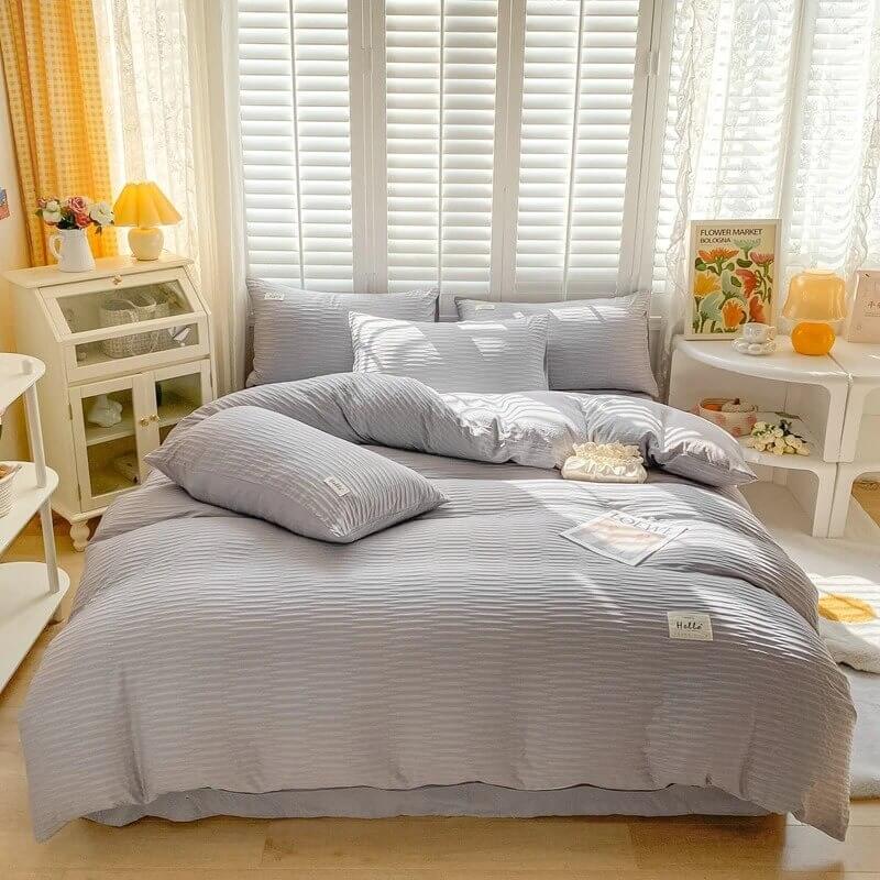 YOUMIKA  - Seersucker Fabric Bedding Set