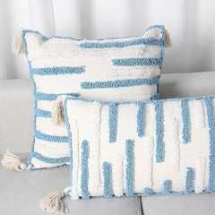 YOUMIKA  -  Textured Tufted Stripe Throw Pillow Cover