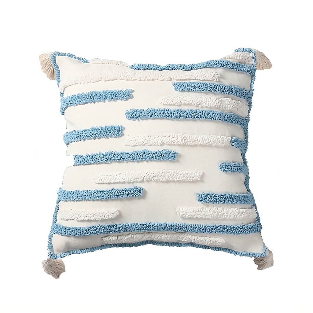 YOUMIKA  -  Textured Tufted Stripe Throw Pillow Cover