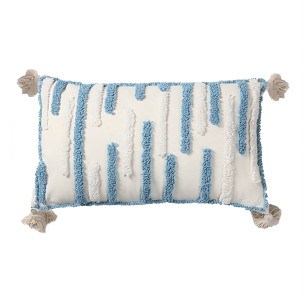 YOUMIKA  -  Textured Tufted Stripe Throw Pillow Cover