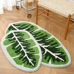 YOUMIKA  -  Tropical Leaves Tufted Accent Rug