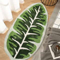 YOUMIKA  -  Tropical Leaves Tufted Accent Rug