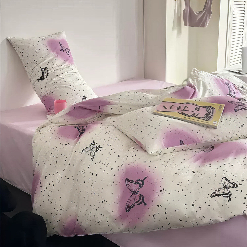 YOUMIKA  - Vintage Butterflies Y2K Aesthetic Bedding Set