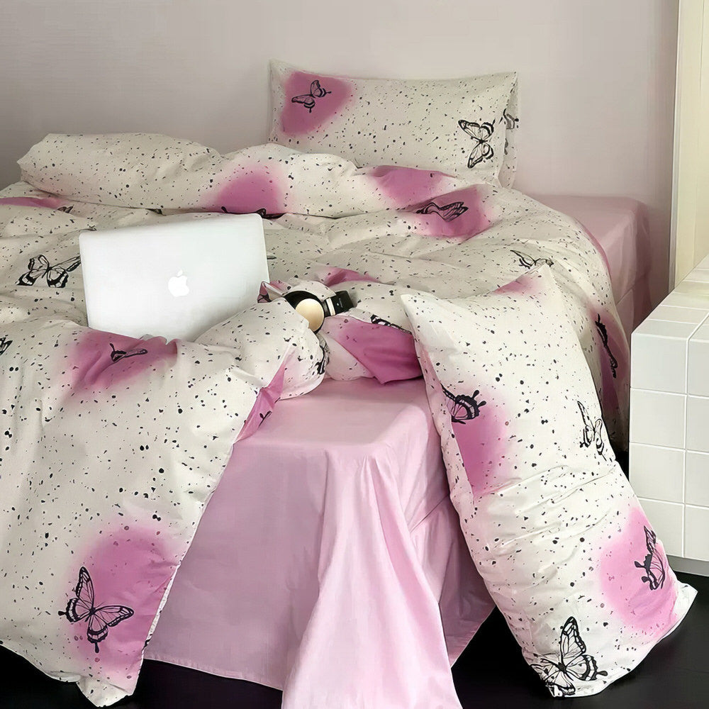 YOUMIKA  - Vintage Butterflies Y2K Aesthetic Bedding Set