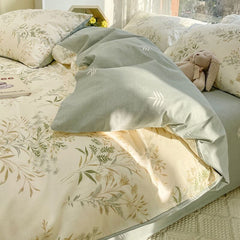 YOUMIKA  - Vintage Pale Floral Print Bedding Set