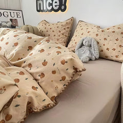 YOUMIKA  -  Vintage Forest Mushrooms Fall Bedding Set