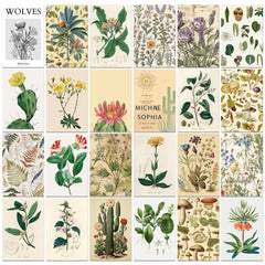 YOUMIKA  -  Vintage Herbal Wall Collage Cards Kit